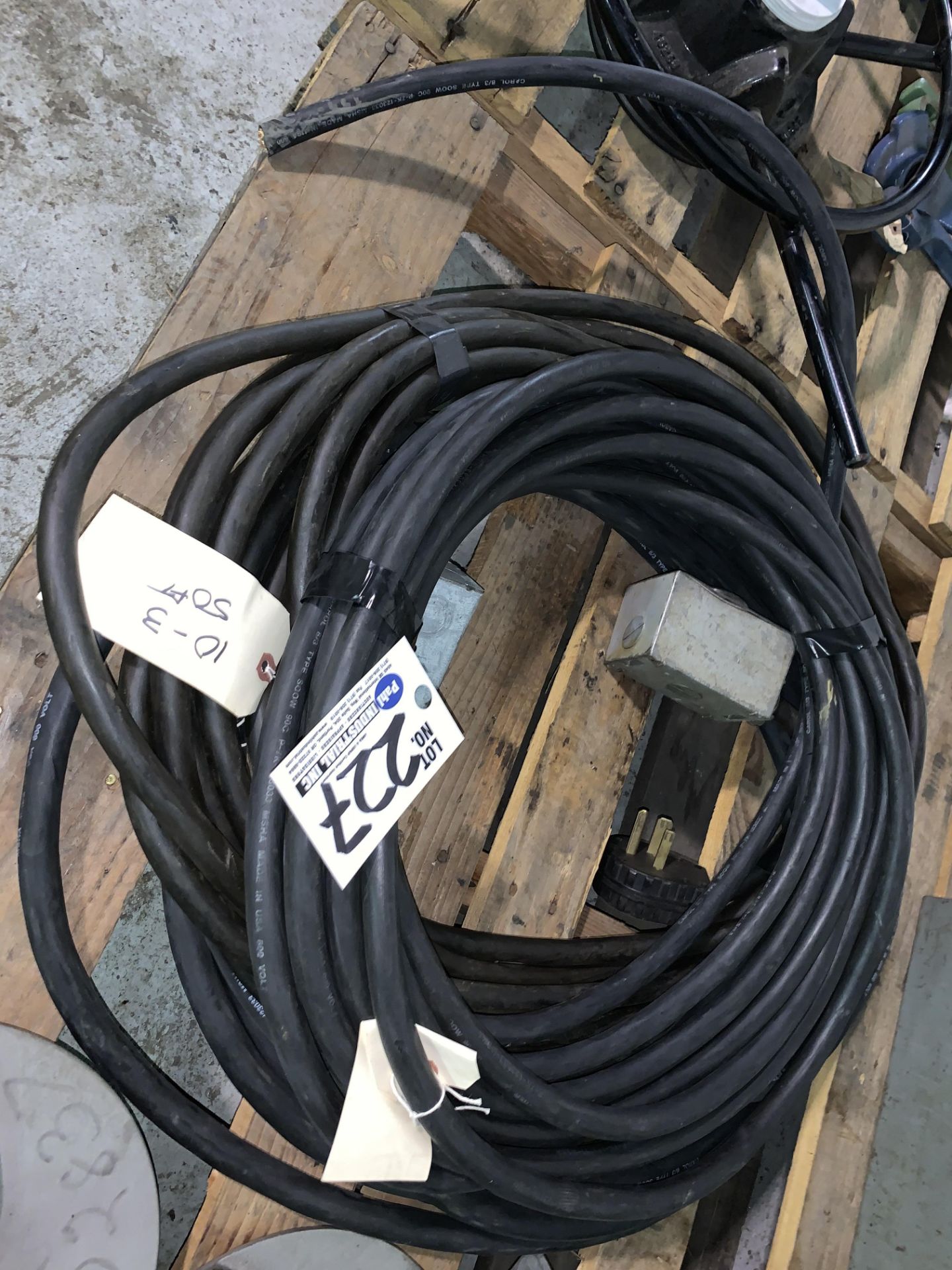 (3) 3-Phase Cords with 2 plugs and boxes