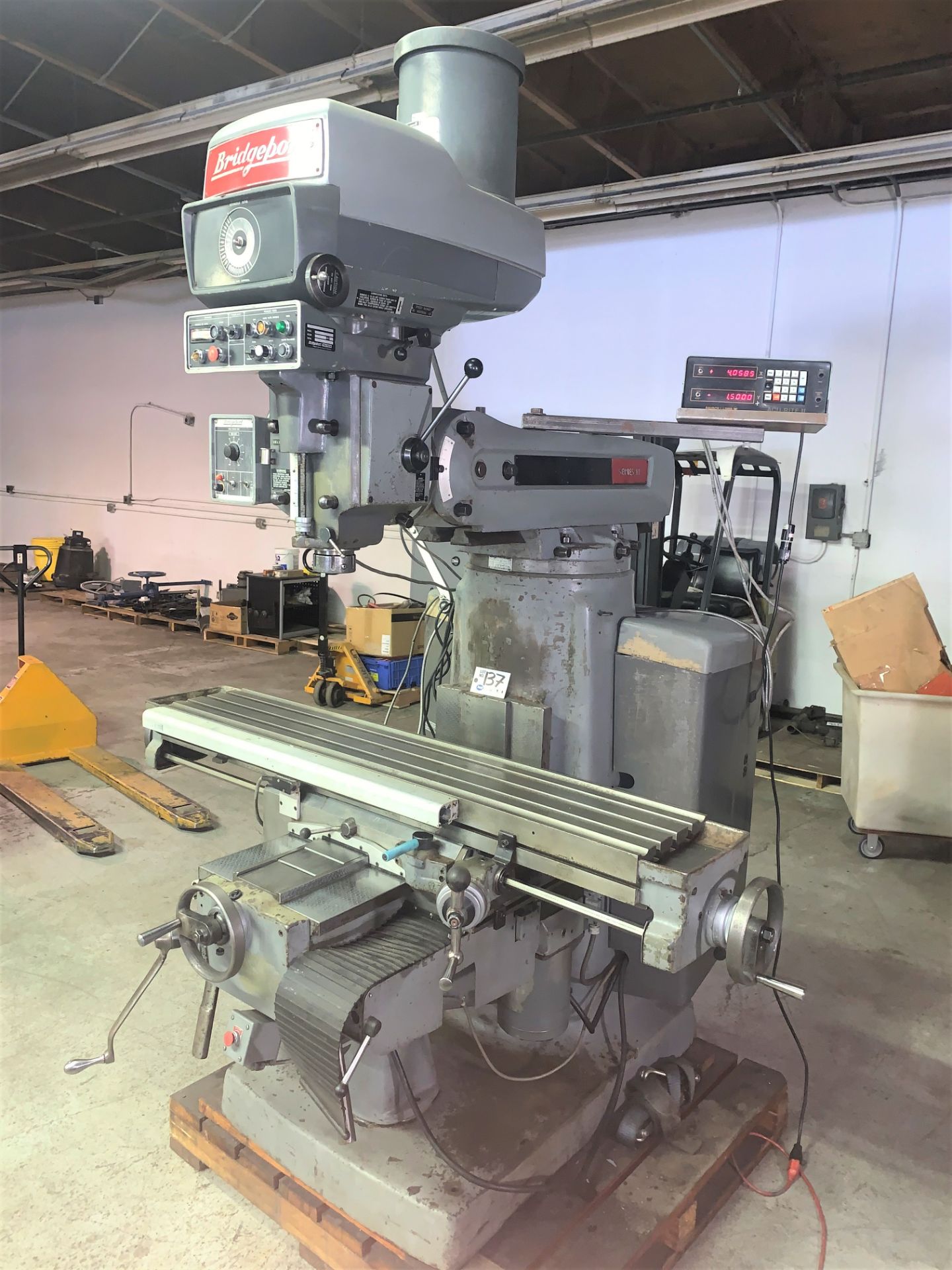 Bridgeport Series II 4HP Vertical Mill w/ Quill Power Feed, X and Y Power Feeds, XY DRO, Power Knee