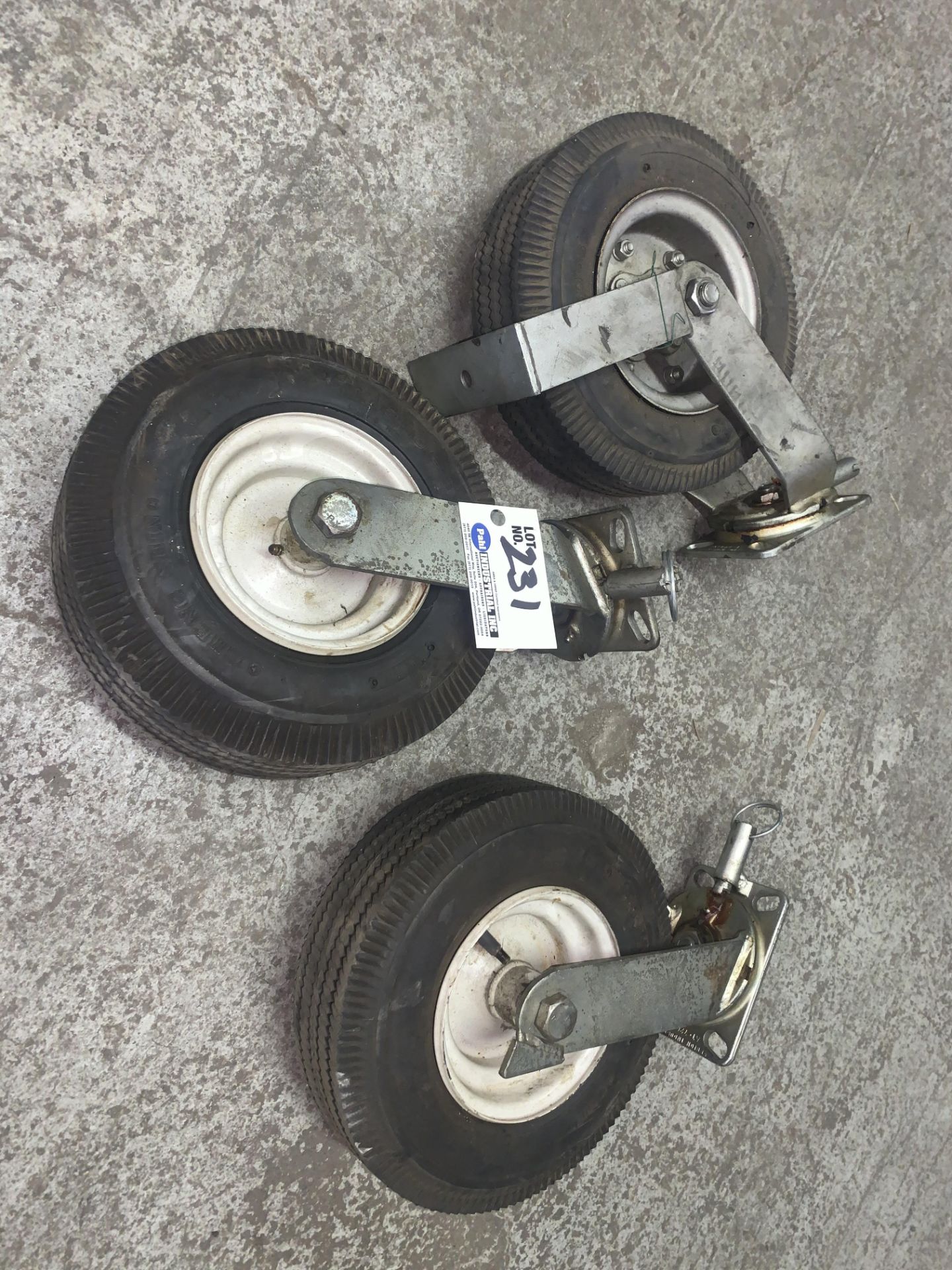 3 Swivel Base Pneumatic Casters