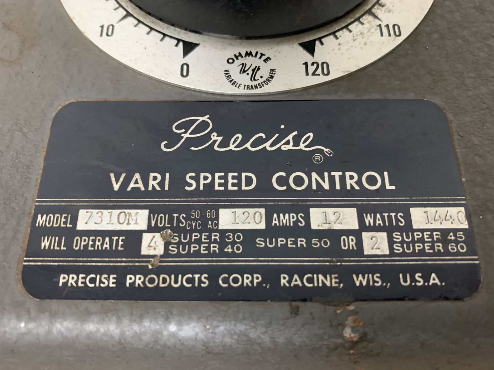 Precise Vari Speed Control Unit Model 7310M - Image 2 of 2