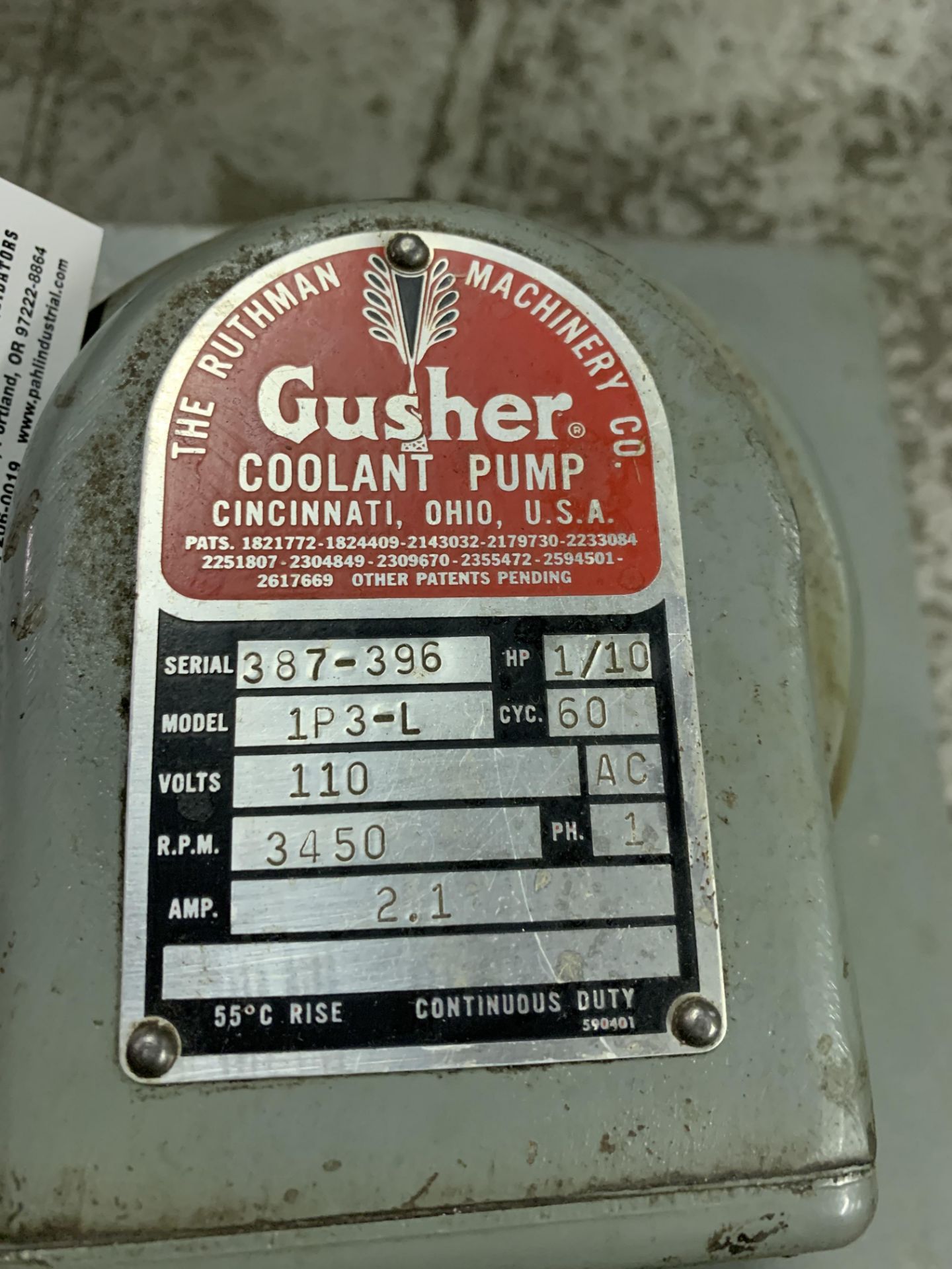 Gusher Coolant Pump with 15gal Reservoir - Image 2 of 2