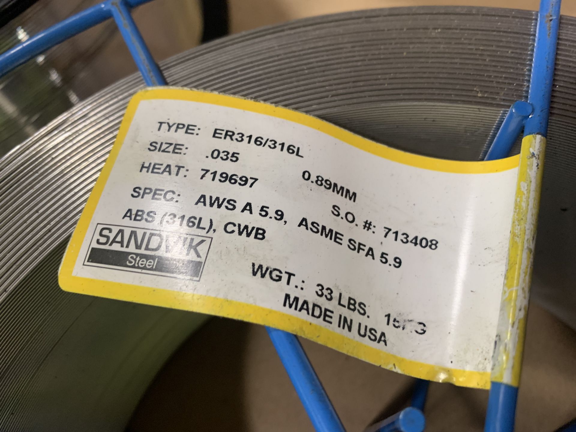 Sandvik Welding Wire ER316 Size .035 - Image 2 of 2