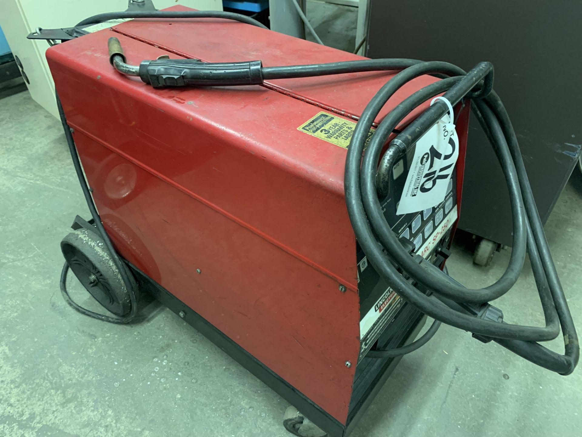 Lincoln IdealArc SP-250 Welder with Leads on Cart