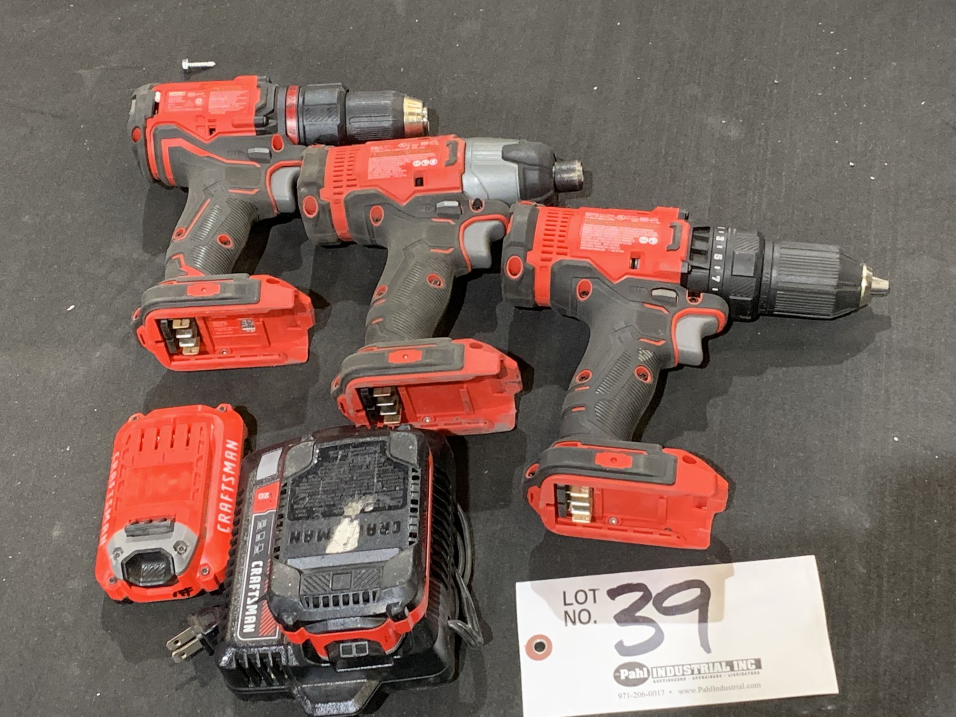 (2) Craftsman 1/2" Drill Drivers, 1/4" Impact Driver, w/2 batteries and charger