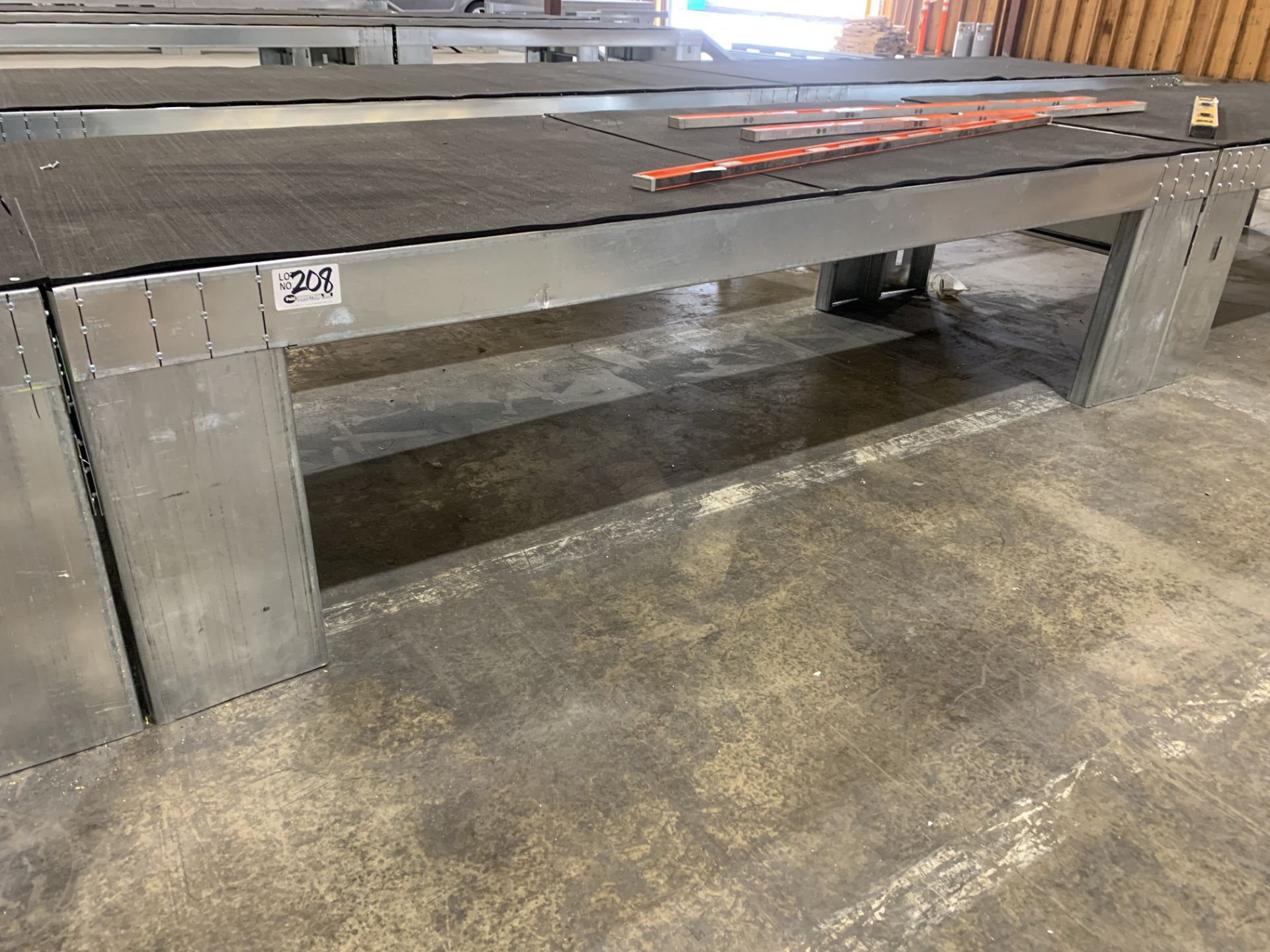 10' X 4' X 31" Tall Steel Framed Layout Table w/rubber cover