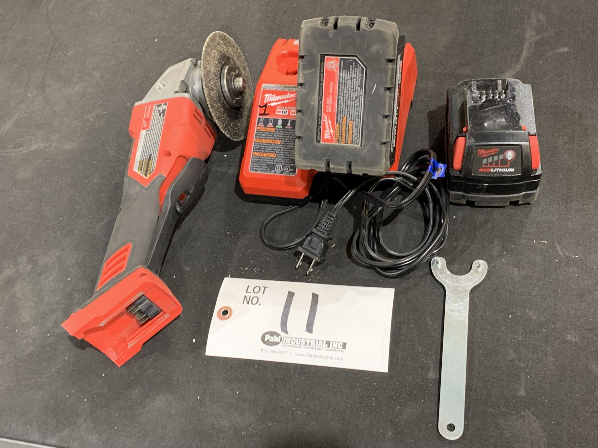 Milwaukee Cordless 5" Right Angle Grinder w/charger and 2 batteries 18v