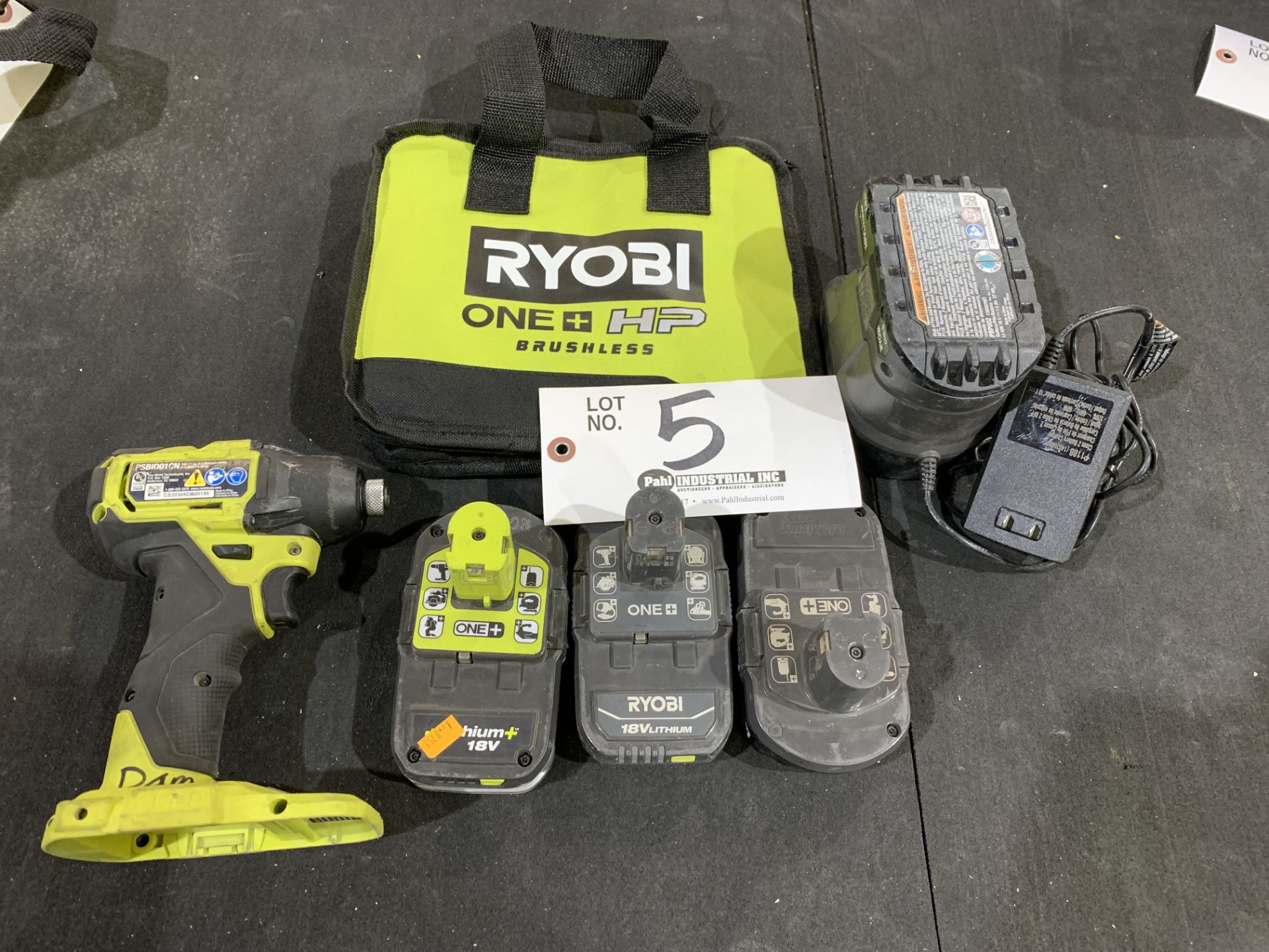 Ryobi Cordless 1/4" Impact Driver model PSB1D01CN w/charger and 4 batteries