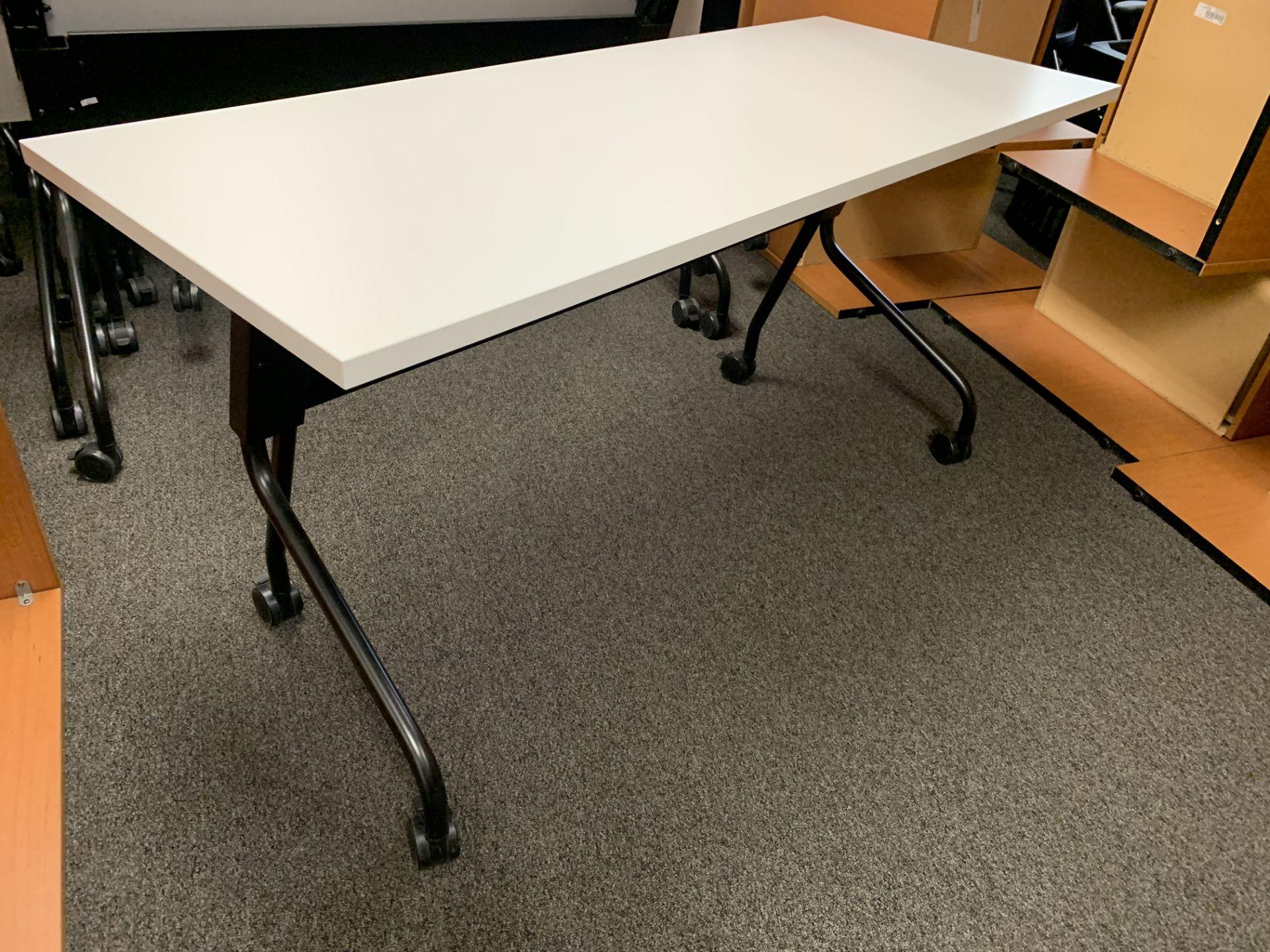 5' x 2' Portable Folding Table on Casters