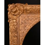 19th Century English School. A Gilt Composition Frame with swept corners, circular, rebate 17" x 17"