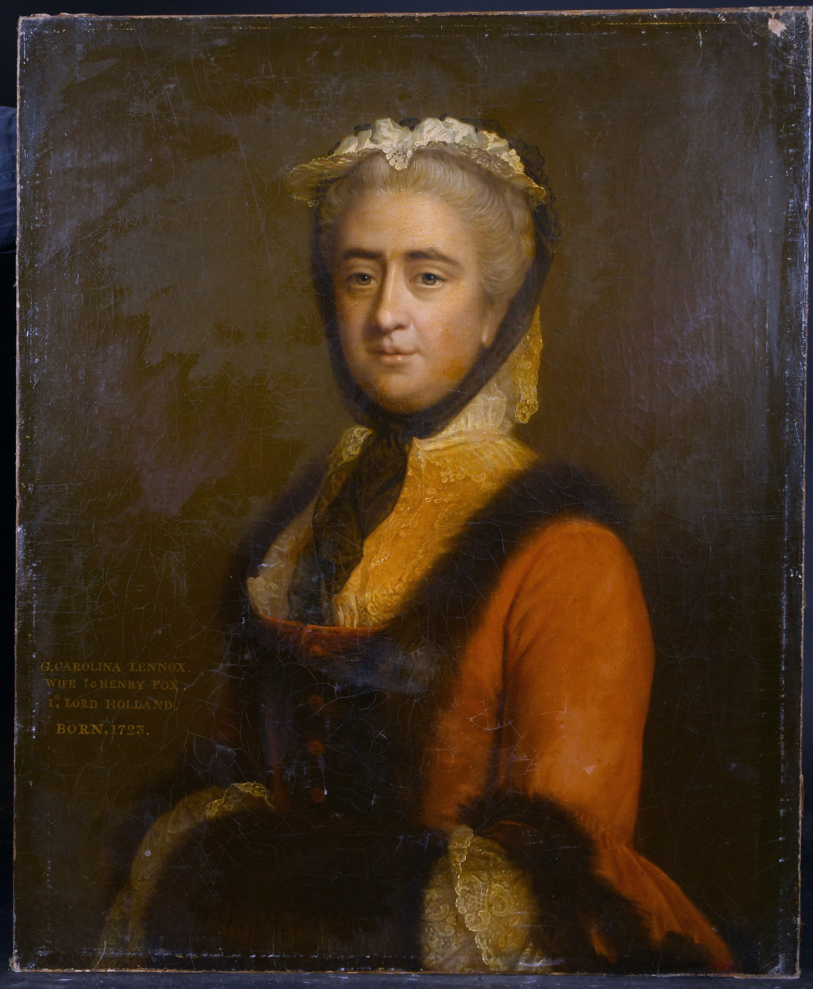 Allan Ramsay (1713-1784) British. Portrait of “G. Caroline Lennox, Wife to Henry Fox, 1st Lord - Image 2 of 5