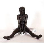 Tom Greenshields (1915-1994) British. “Anya”. A seated Naked Girl, Bronze resin, Signed and Numbered