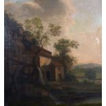 18th Century Dutch School. A River Landscape with a Watermill, Oil on Canvas, 26.5” x 24” (67.3 x