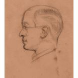 Sir William Rothenstein (1872-1945) British. A Head Study, Pencil, 4” x 3.5” (10.2 x 8.9cm).