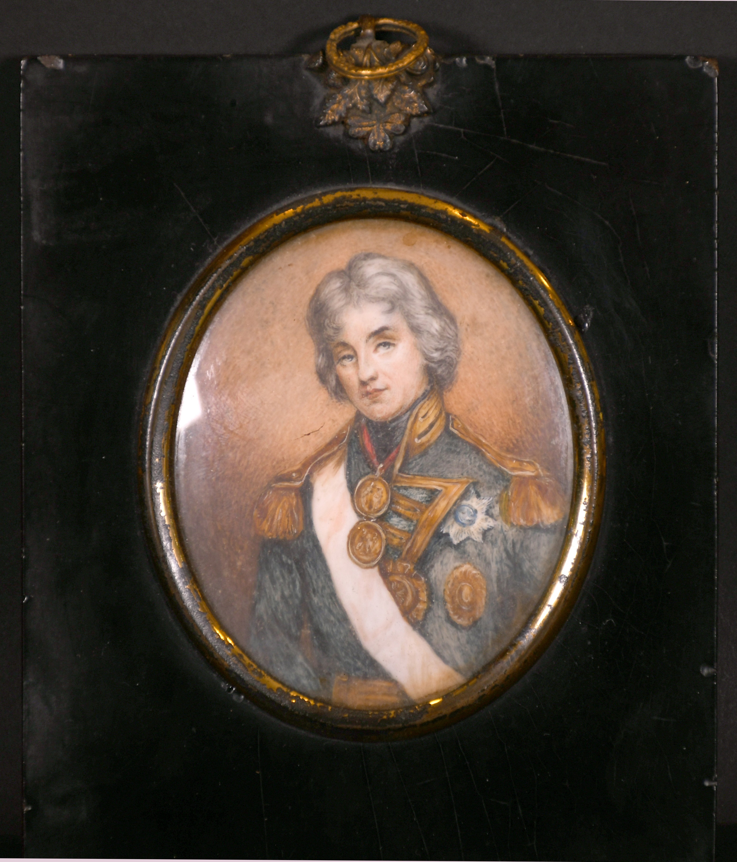 19th Century English School. Portrait of Horatio Nelson (1758-1805), Watercolour, Oval, 3.5" x 3" (9 - Image 2 of 3