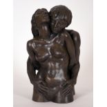 Tom Greenshields (1915-1994) British. “Lovers”, Bronze resin, Signed and Numbered 57/200, 12.5” x 6”