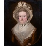 18th Century English School. Bust Portrait of a Lady, Oil on Canvas, Unframed, 30” x 25” (76.2 x