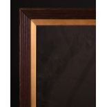 Early 20th Century English School. A Stripped Wooden Frame, with a gilt slip and inset glass, rebate