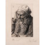 Felix Jasinski (1862-1901) French/ Polish after Albrecht Durer (1471-1528) German. Head of an Old