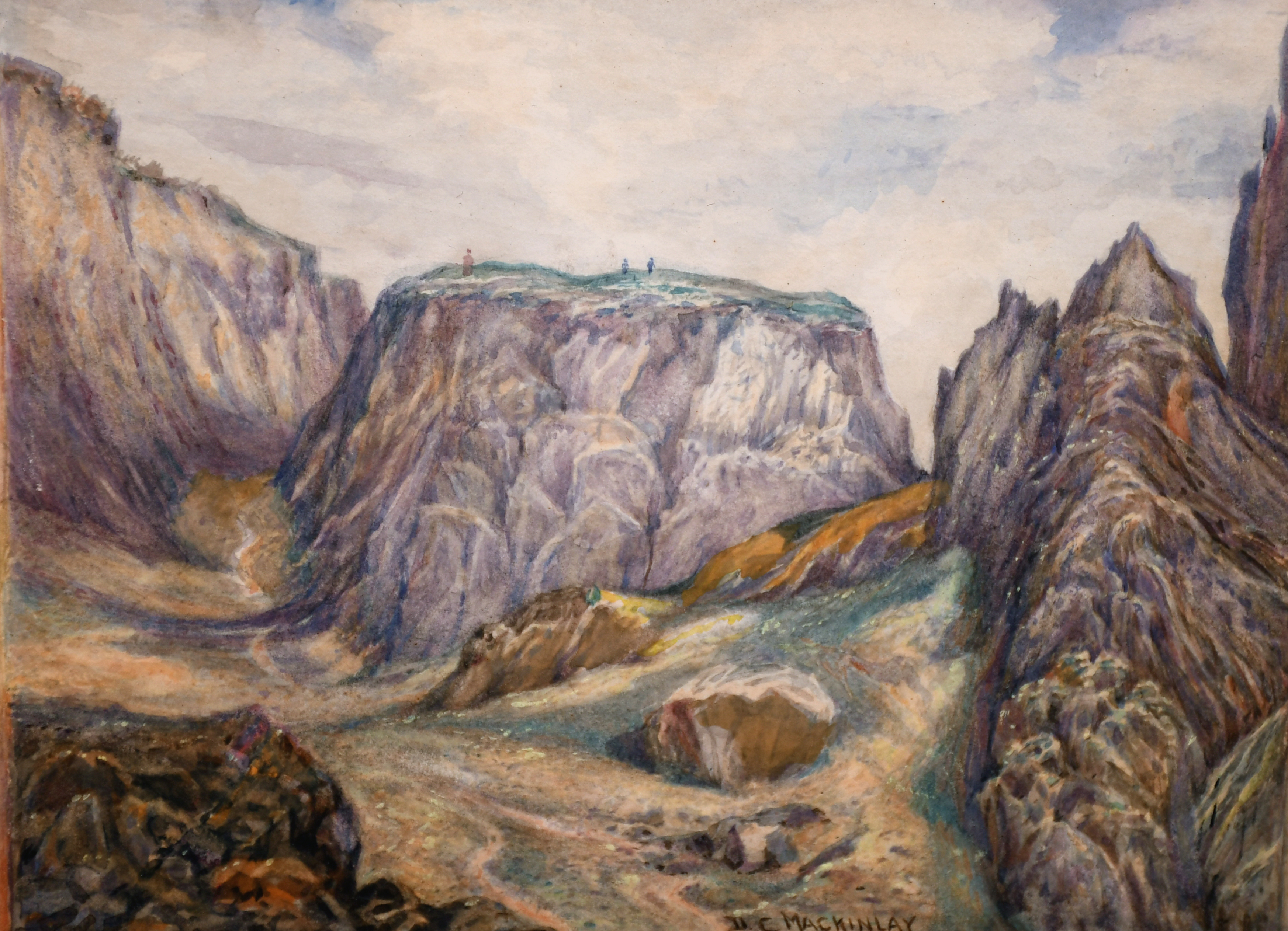 D… C… Mackinlay (19th – 20th Century) British. A Mountainous Landscape, Watercolour, Signed, 5.25” x