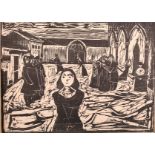 After Edvard Munch (1863-1944) Norwegian. “The Pretenders: The Last Hour” (Kongsemnene: den siste