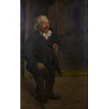 Alexander Jamieson (1873-1937) British. “The Dwarf”, an Interior with a Man Smoking a Cigarette, Oil