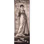 After Edward Coley Burne-Jones (1833-1898) British. ‘Spring’, Photogravure, Mounted, Unframed, 11.5”