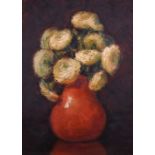 Early 20th Century Dutch School. Still Life of Flowers in a Terracotta Vase, Oil on Panel,