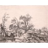 After John Crome (1768-1821) British. A Norwich Landscape, Engraving, Unframed, 6.75” x 8.75” (17.