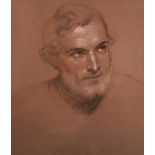 Charles West Cope (1811-1890) British. A Self Portrait, Chalk, 9” x 8” (22.8 x 20.2cm)