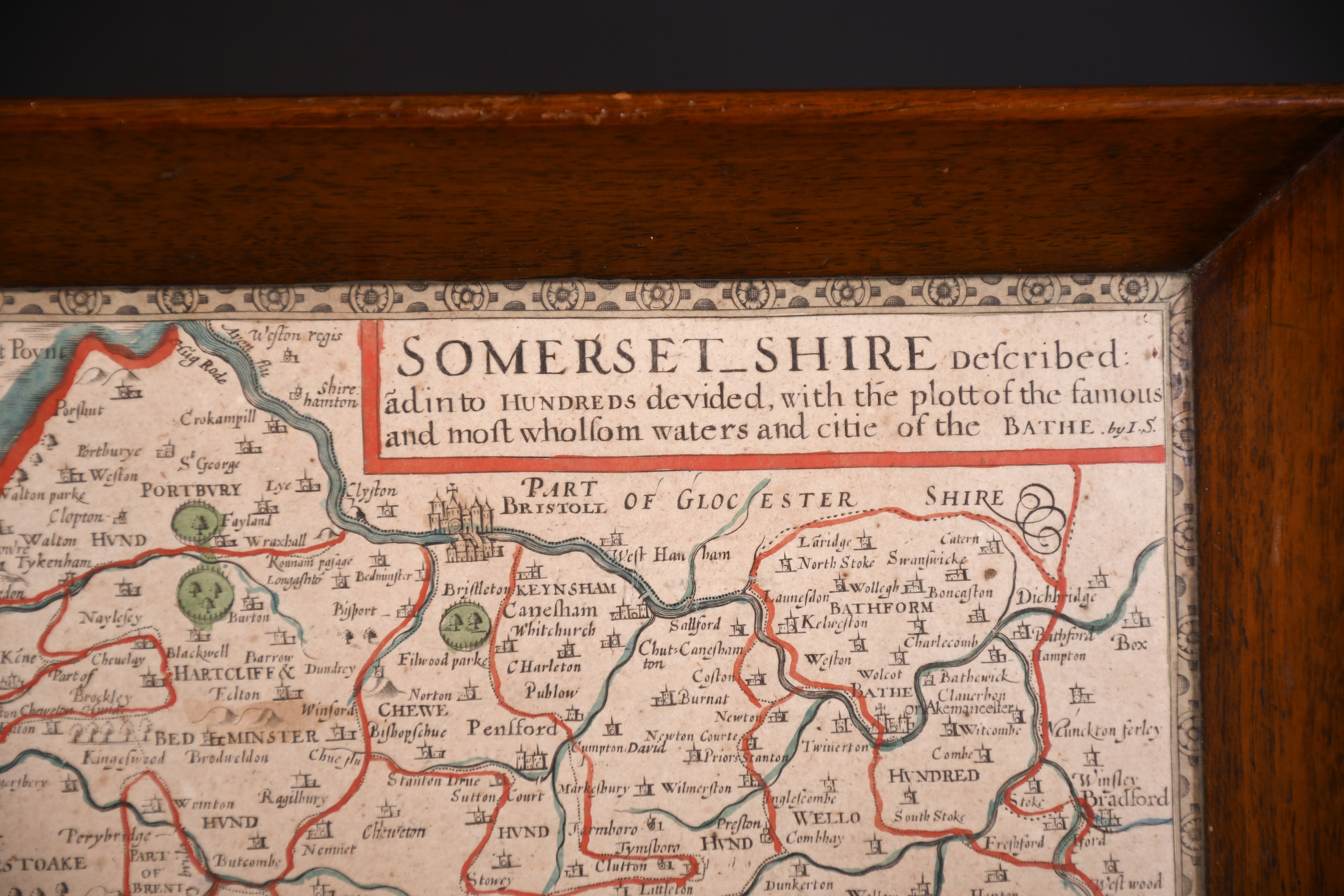 John Speed (1552-1629) British. “Somerset Shire” Circa 1610, Map, 15” x 19.5” (38 x 49.5cm) - Image 3 of 4