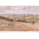 Lionel Dalhousie Robertson Edwards (1878-1966) British. “The Whaddon Chase”, Lithograph, with
