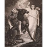 James Northcote (1746-1831) British. “The Angel Stopping Balaam”, Engraving, Unframed, 12.5” x 9.75”