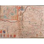 John Speed (1552-1629) British. “Somerset Shire” Circa 1610, Map, 15” x 19.5” (38 x 49.5cm)