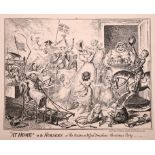After George Cruikshank (1792-1878) British. “ ‘At Home’ in the Nursery”, Print, Unframed, 7.25” x