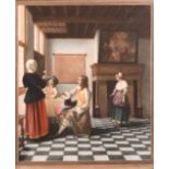 Clifford R James (19th – 20th Century) British after Pieter de Hooch (1629-1684) Dutch. A Dutch