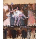 Don McKinlay (1929-2017) British. ‘Dancing Ladies’, Oil on Canvas, 35.5” x 29.5” (90 x 75cm)