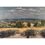 Paul Ayshford Methuen (1886-1974) British. 'Pays des Bastides, Dordogne 1954'. Oil on board,