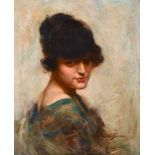 Arthur Spooner (1873-1962) British. A Portrait of Wynn, Oil on Canvas, Signed, and Signed and
