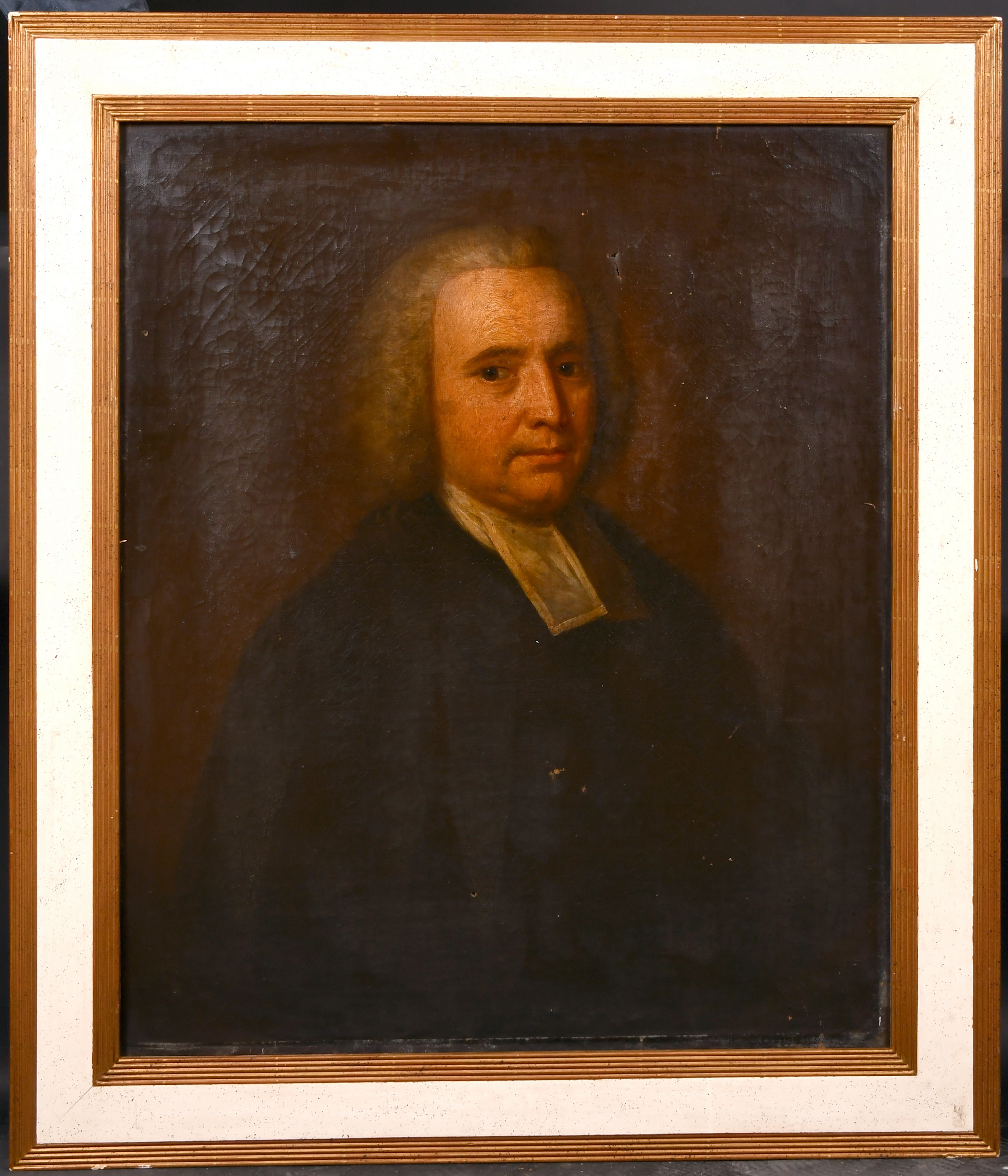 19th Century English School. Bust Portrait of a Man, Oil on canvas, Inscribed on reverse, 30” x - Image 2 of 6