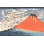 After Katsushika Hokusai (1760-1849) Japanese. “Red Fuji”, from ‘Thirty-Six Views of Mount Fuji’,