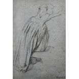 George Frederic Watts (1817-1904) British. “Study for Portrait of Mrs. Nassau Senior”, Chalk,