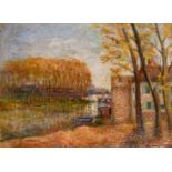 E… Bauve (20th Century) French. A River Landscape, Oil on canvas, Signed and Dated 1913, 17.75” x