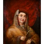 Early 19th Century English School. Portrait of Joanna Nobilis Sombre, Oil on Canvas, Inscribed on