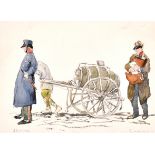 G… Wright (19th Century) British. Study of a Policeman, Postman and Waterboy, Watercolour, Signed