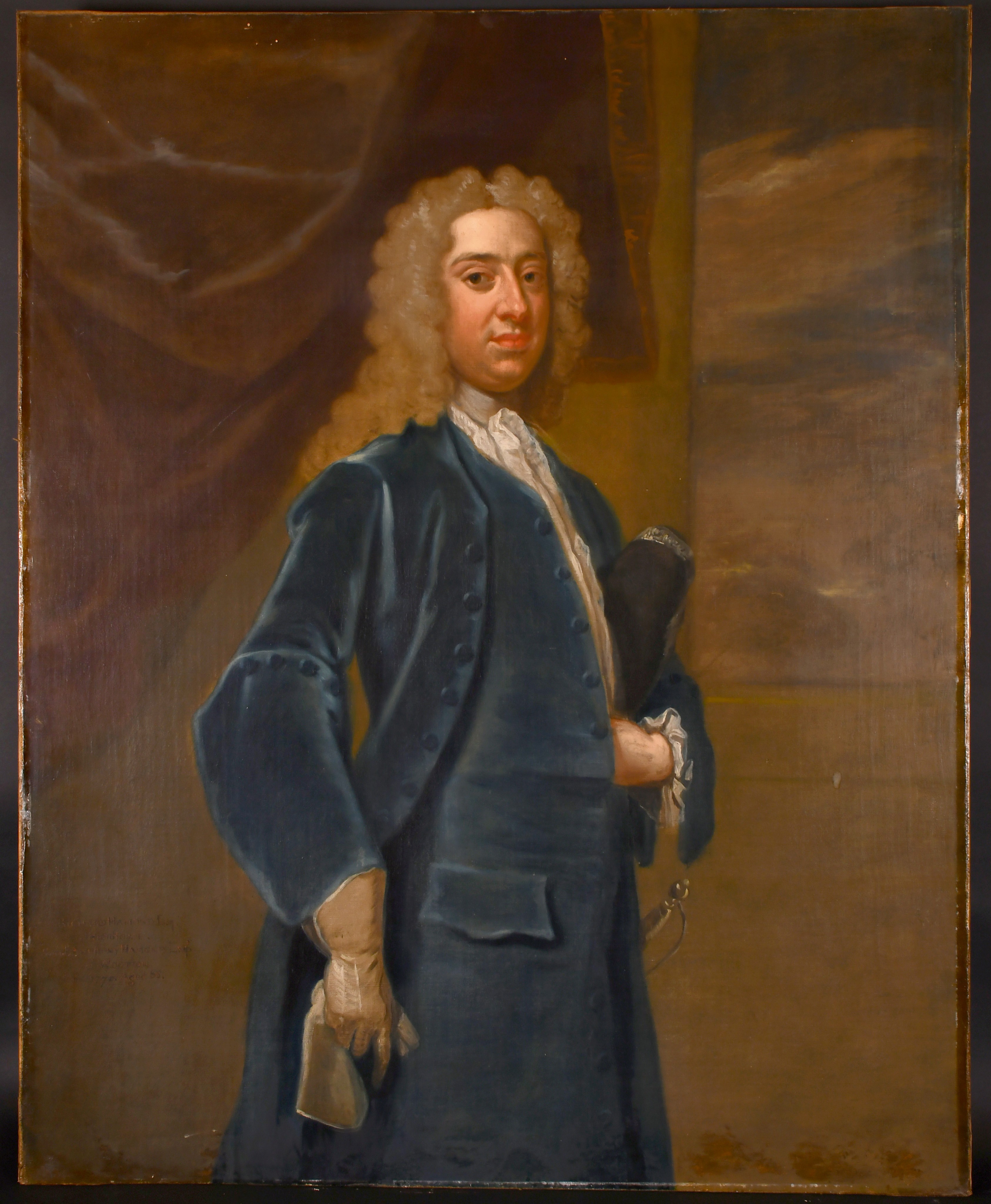 Attributed of John Vanderbank (1694-1739) British. Three Quarter Length Portrait of “Richard - Image 2 of 5