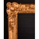 19th Century French School. A Carved Giltwood Painted Frame, with Swept Corners, rebate 24” x 19.