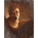 Early 20th Century English School. A Screaming Figure, Oil on Board, 11” x 9” (28 x 22.8cm)