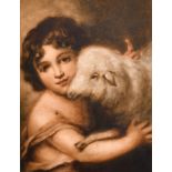 After Bartolome Esteban Murillo (1617-1682) Spanish. ‘The Infant St John the Baptiste’, Watercolour,