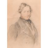 Edward Richardson (1812-1869) British. Bust Portrait of Colonel William Sullivan, Pencil and