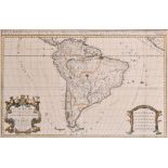 William Berry (1639-1718) British. “South America”, Map, 22.25” x 35” (56.5 x 88.7cm)